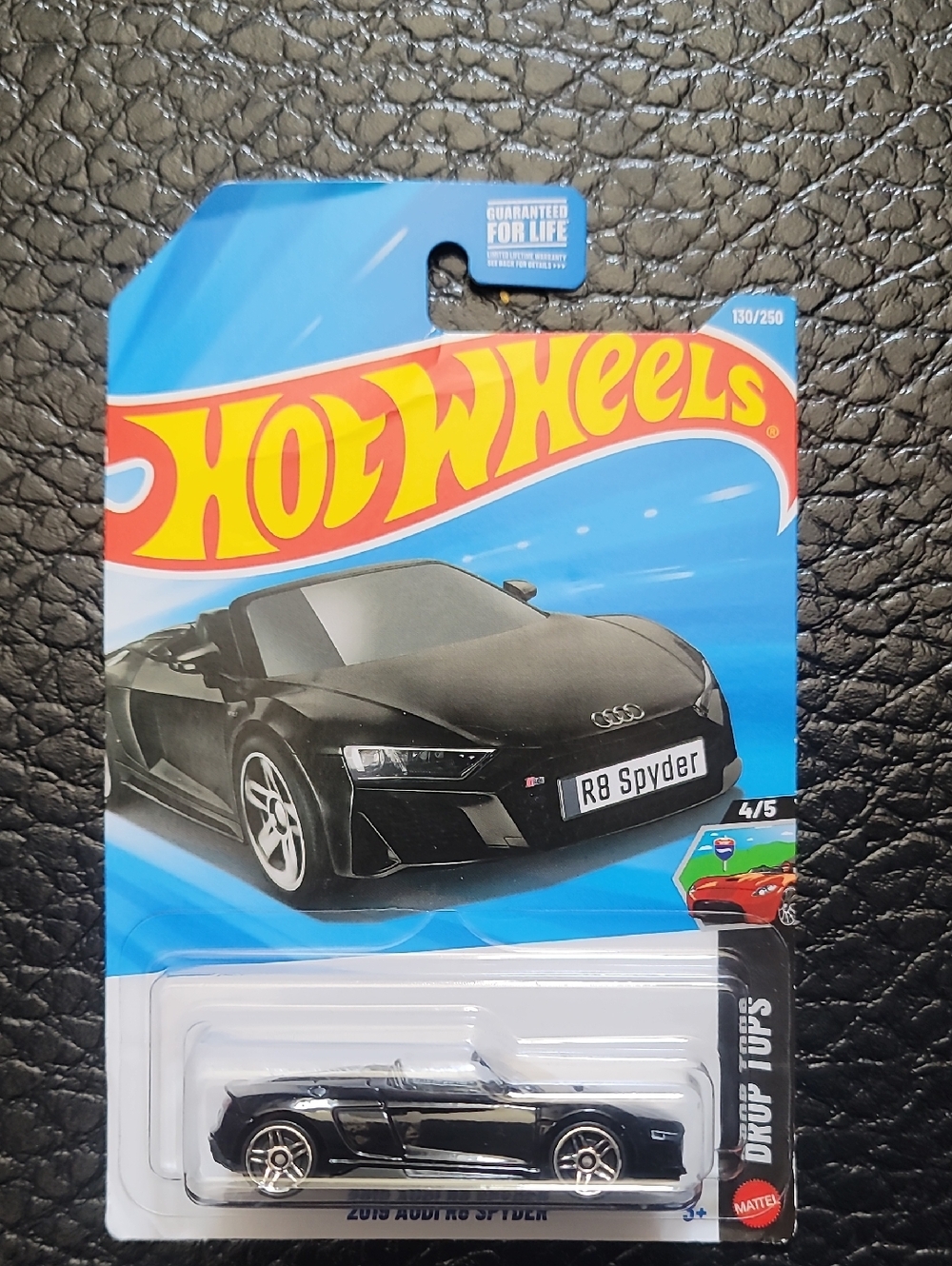 Hot Wheels Audi R8 Spyder Black Drop Top Diecast Toy Car